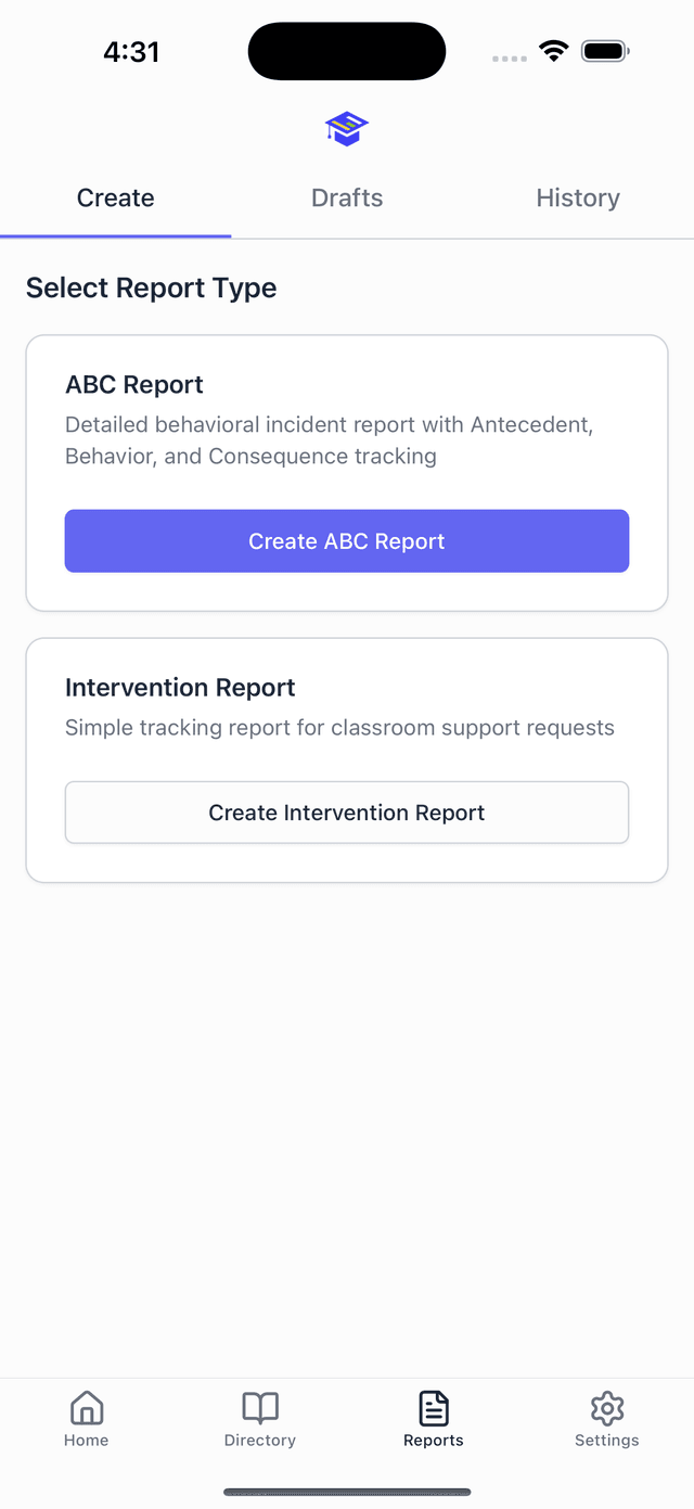 SPEDup Mobile App - Dashboard